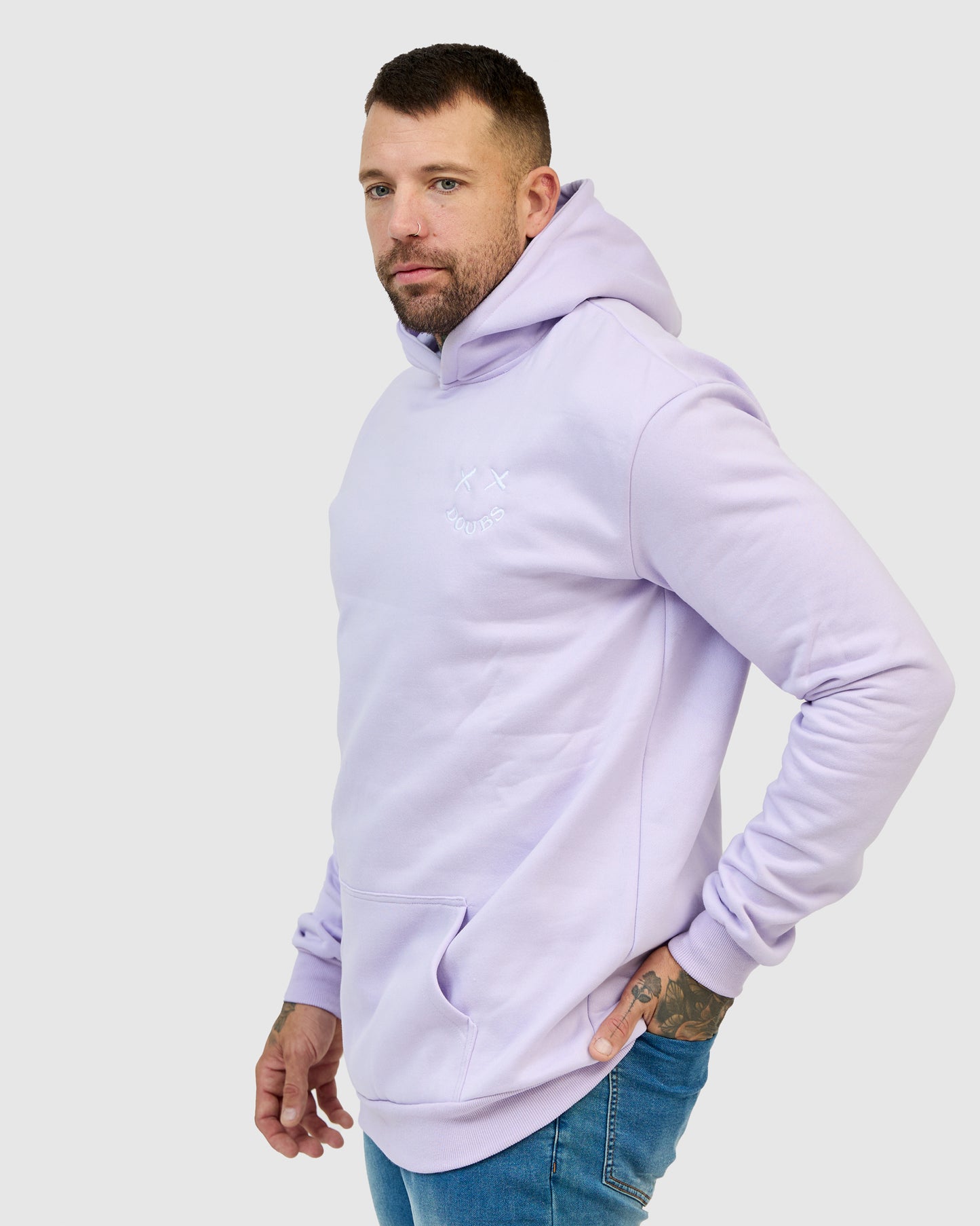 Davey Hoodie - Lilac purple with Smile Logo -