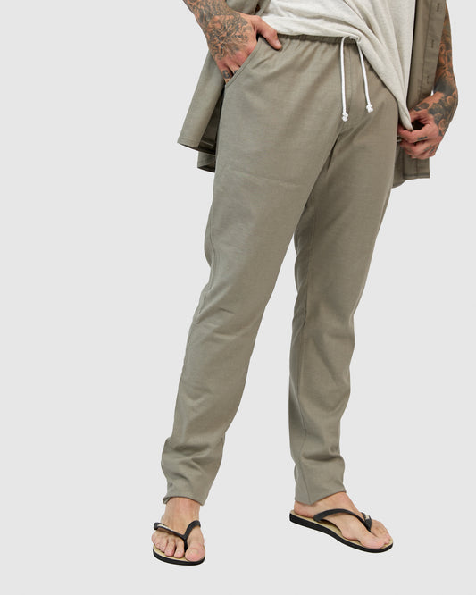 East Linen Pants - Olive