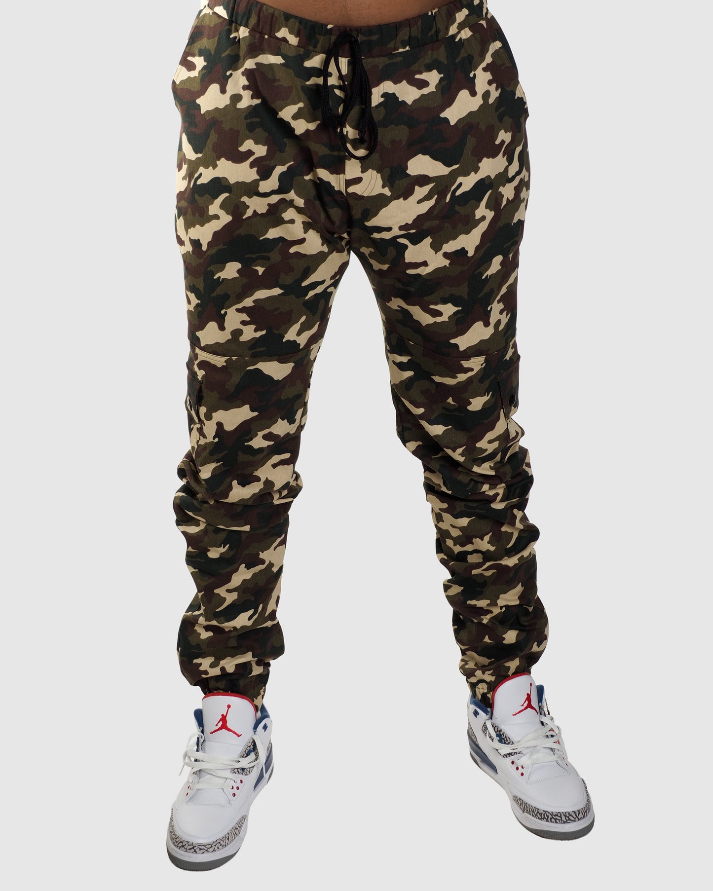 Cargo Joggers- Green Khaki Camo