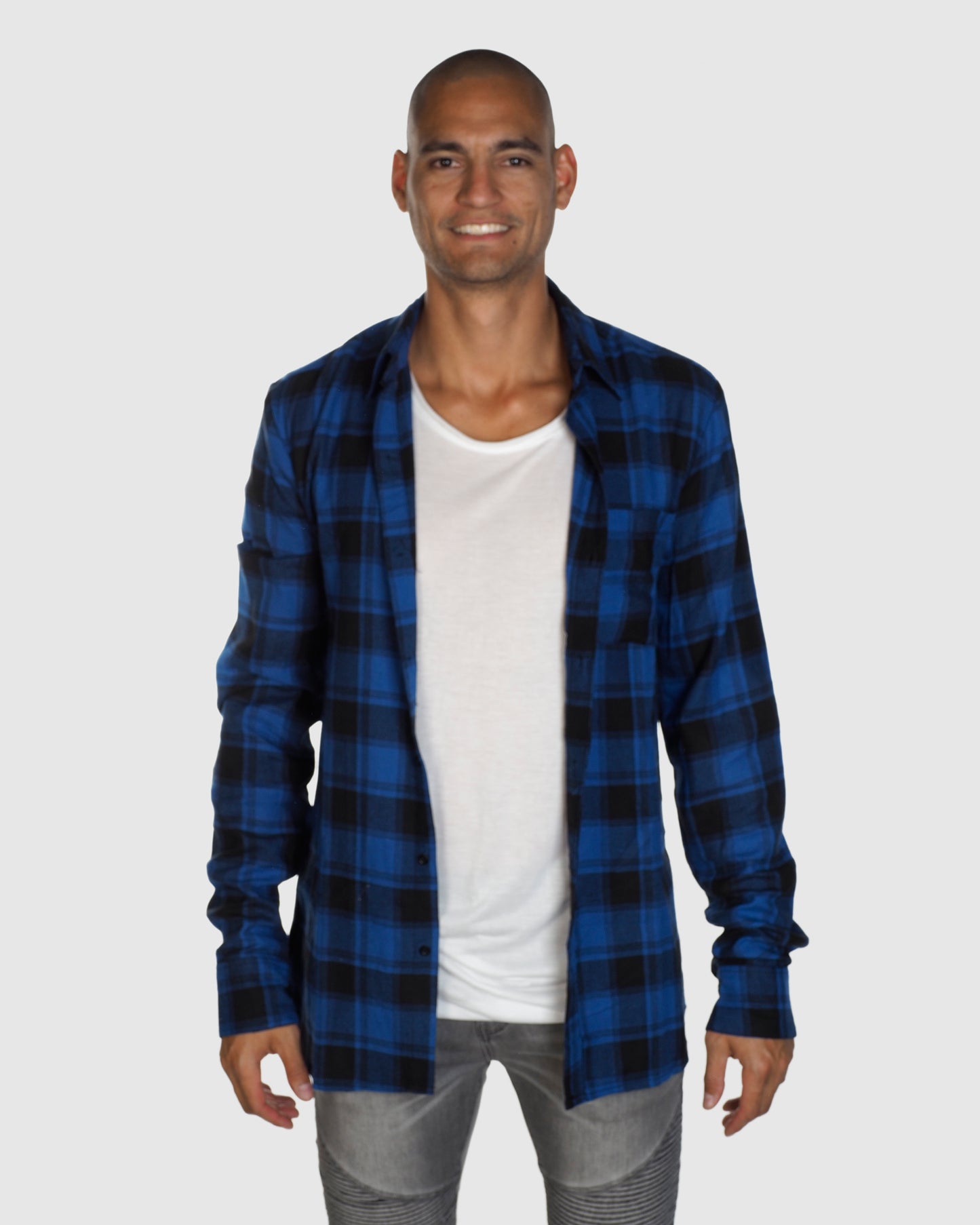 Check Shirt- Blue/Black Check