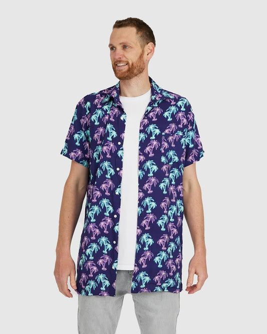 Neon Palm Button Down Shirt