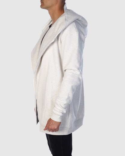 Waterfall Zip Hoodie - White Marle