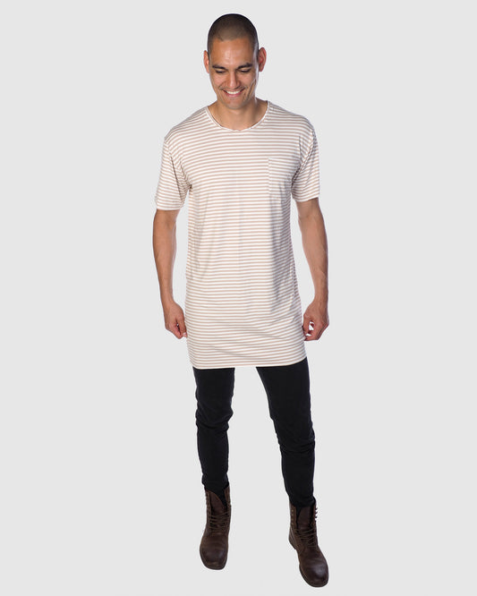 Luxe Stripe Tee - Beige