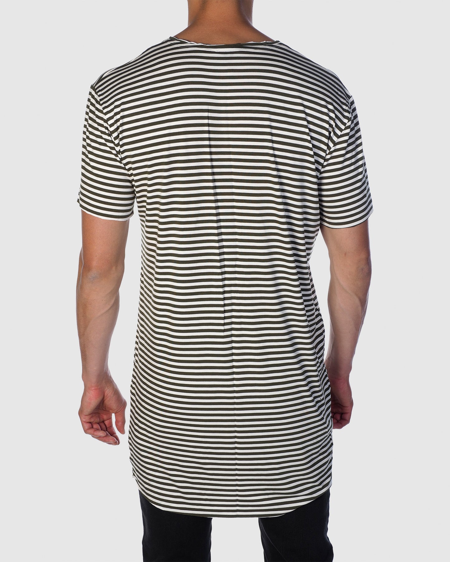 Luxe Stripe Tee - Olive