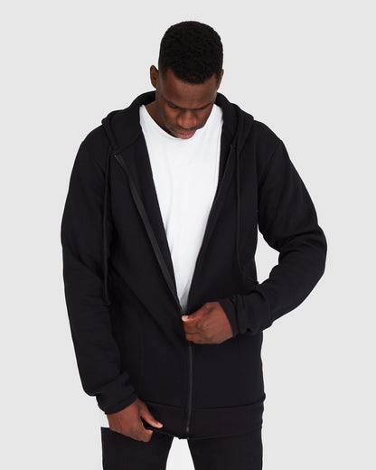 Flynn Zip Hoodie - Black