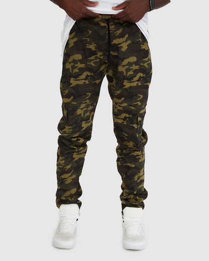 Camo Cargo Joggers- Dark Green