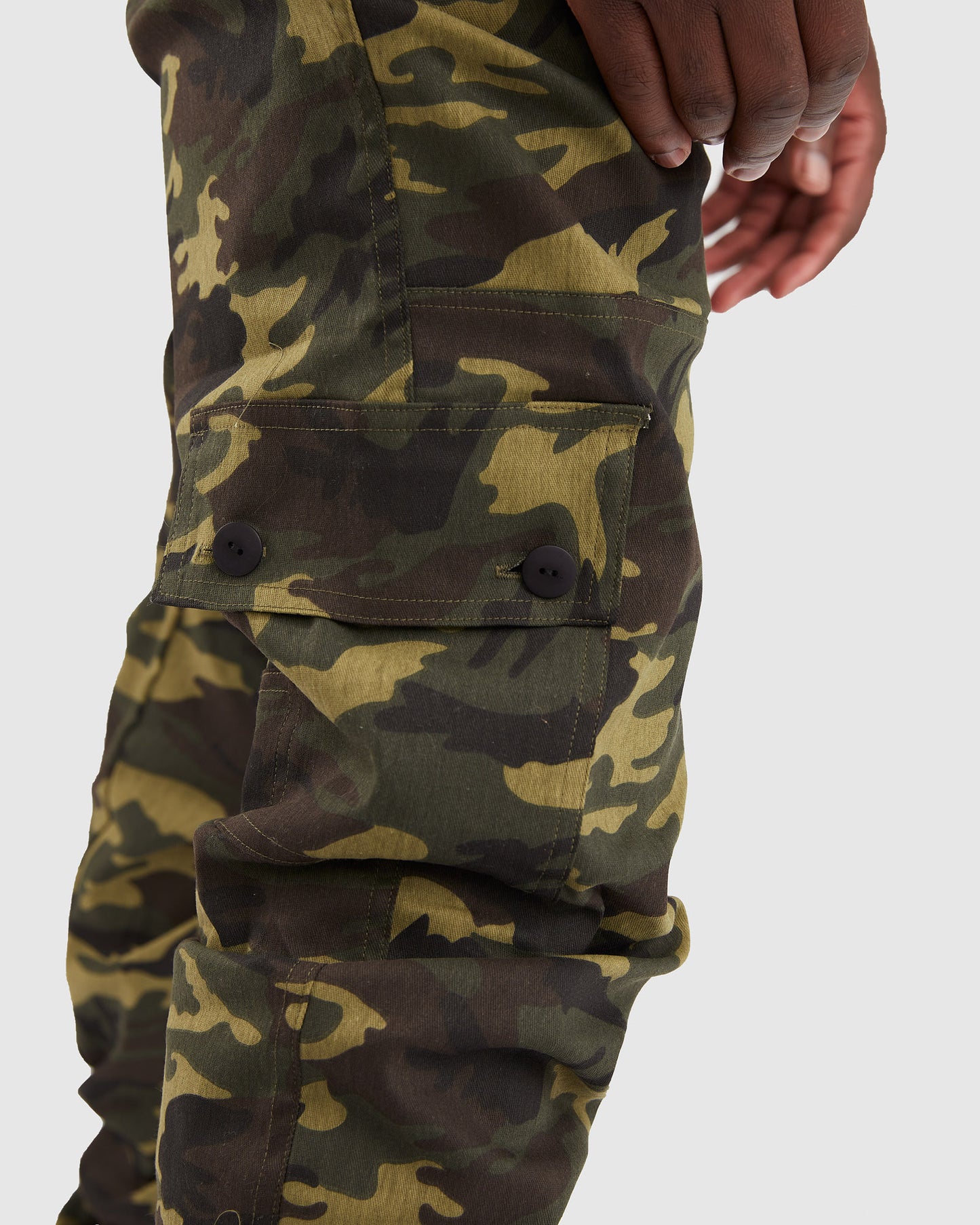 Camo Cargo Joggers- Dark Green