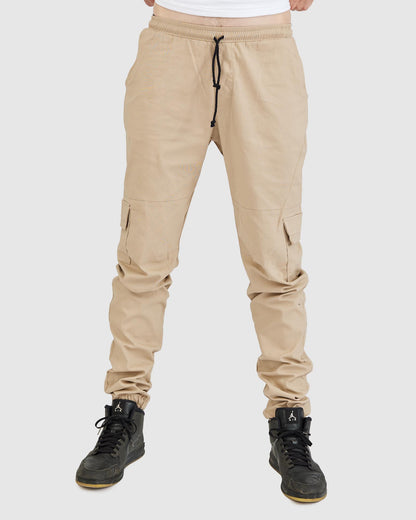 Streety Cargos Joggers - Beige