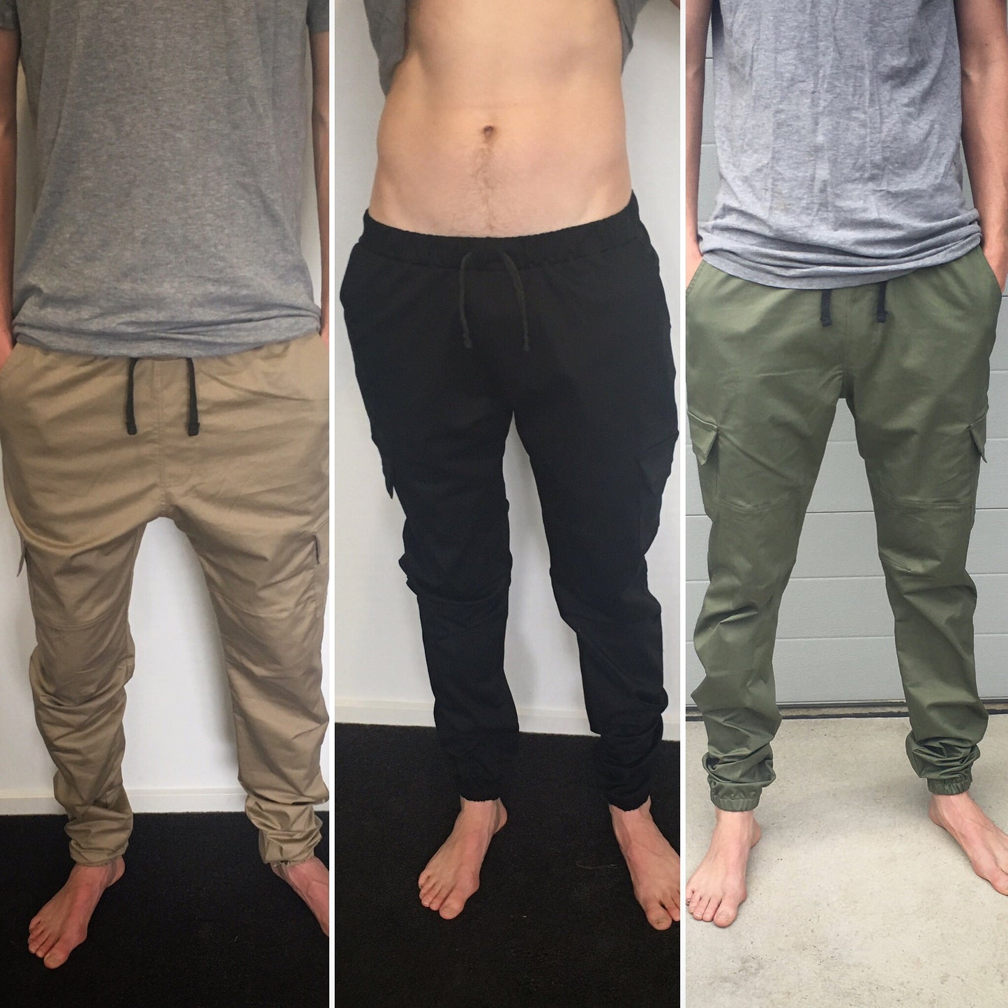 Streety Cargos Joggers - Black