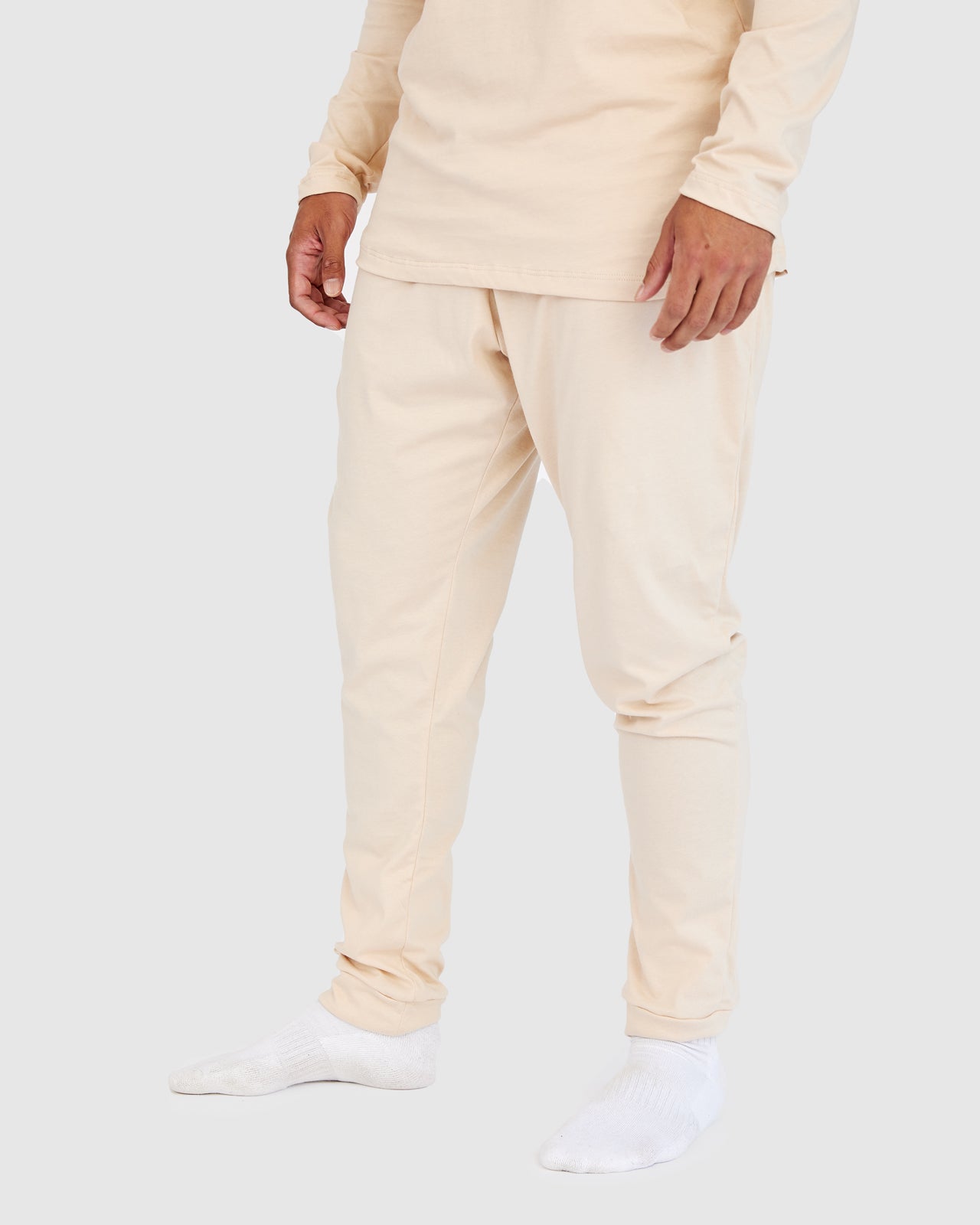 Loungewear Lounge Set - Beige Top and Pants